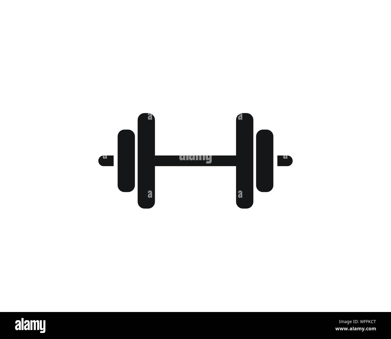 Barbel Dumbbell Gym Icon Logo Template Gym Badge Fitness Logo