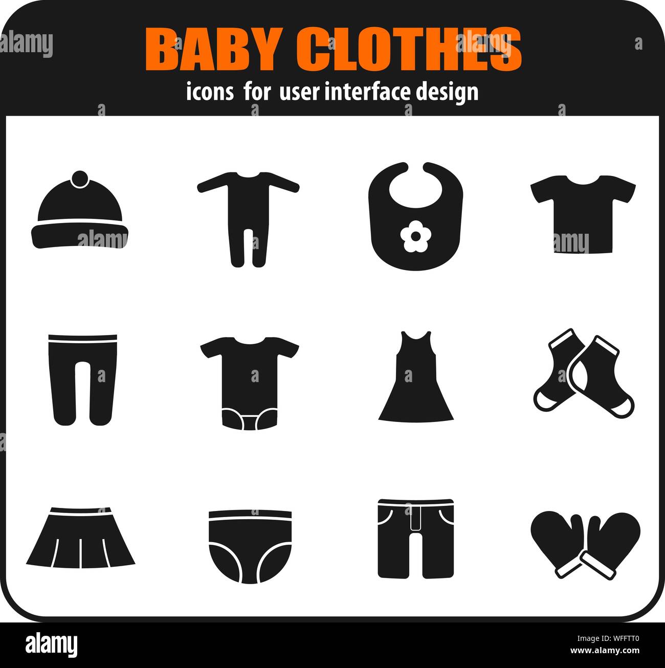 Baby clothes icon hi-res stock photography and images - Alamy