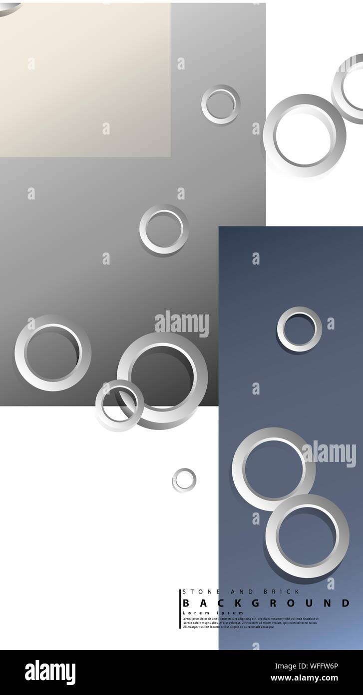 Ring abstract rectangular background with drop shadow. Vector ...