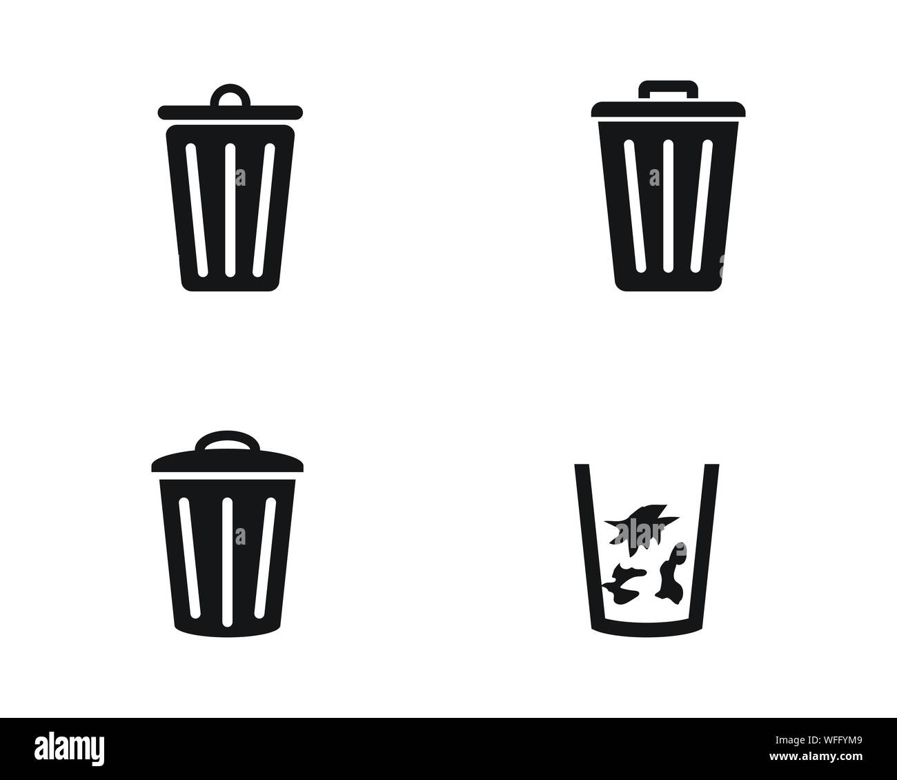 trash icons vector illustration design template Stock Vector Image ...