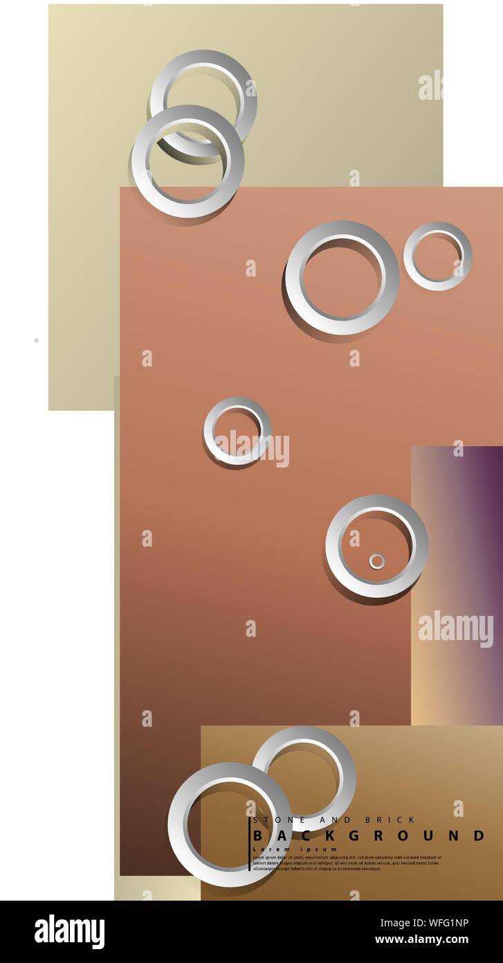 Ring abstract rectangular background with drop shadow. Vector ...