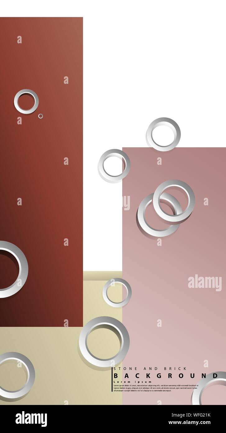 Ring abstract rectangular background with drop shadow. Vector ...