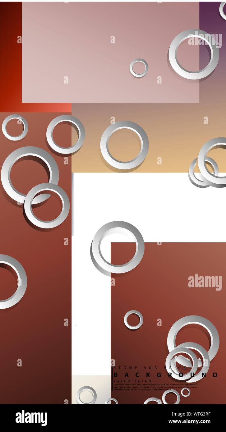 Ring abstract rectangular background with drop shadow. Vector ...