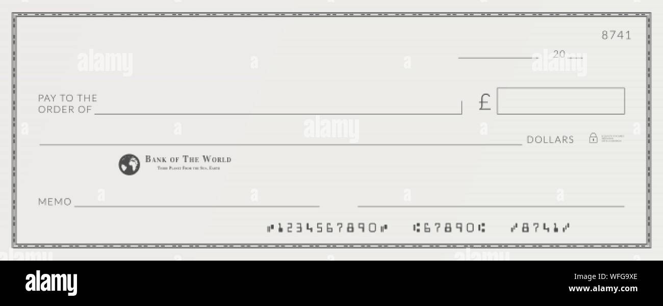 Blank Check Image Template from c8.alamy.com
