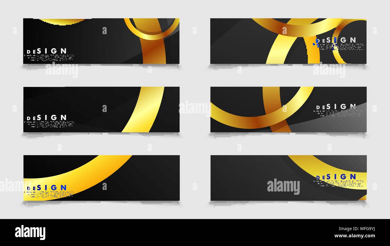 Banners with abstract metal vector backgrounds with luxurious shiny ...