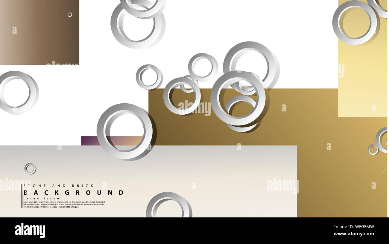 Ring abstract rectangular background with drop shadow. Vector ...
