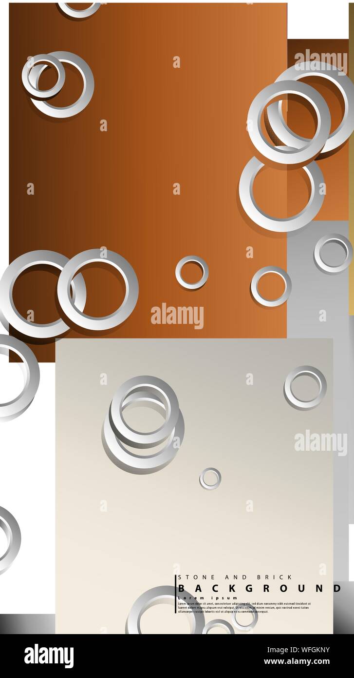 Ring abstract rectangular background with drop shadow. Vector ...