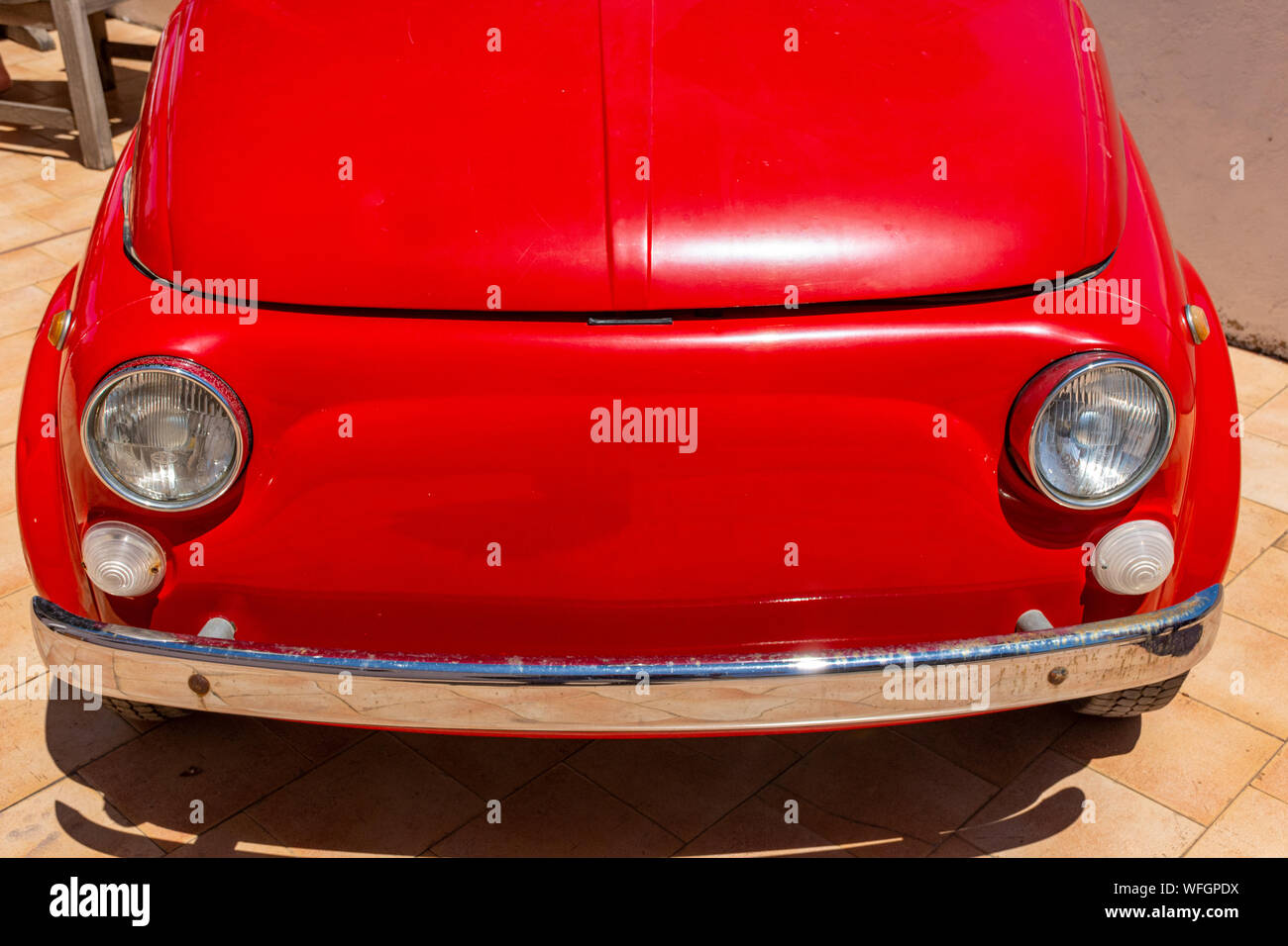 Italy, Sorrento, section of a model of vintage car Stock Photo Alamy