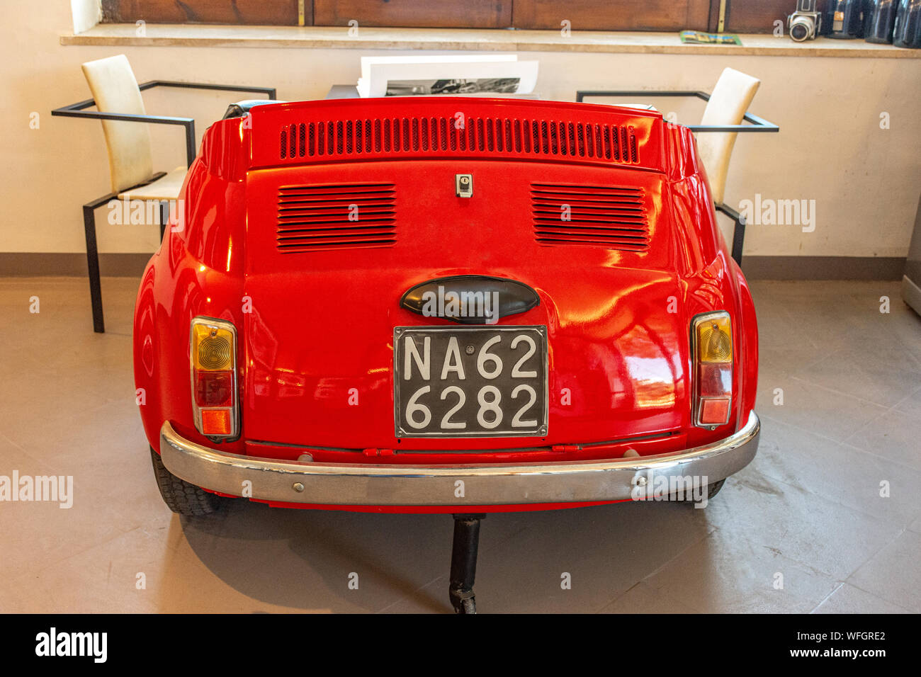 Italy, Sorrento, section of a model of vintage car Stock Photo Alamy