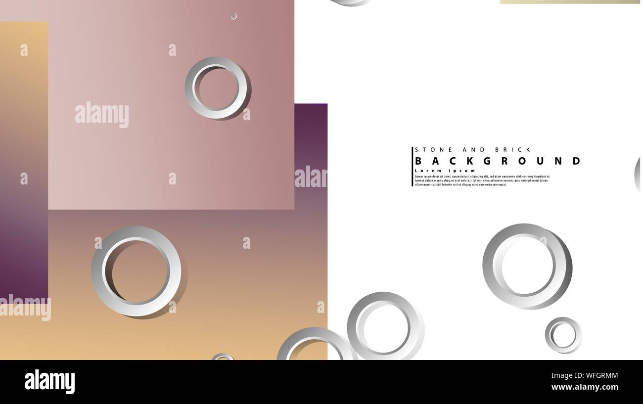 Ring abstract rectangular background with drop shadow. Vector ...