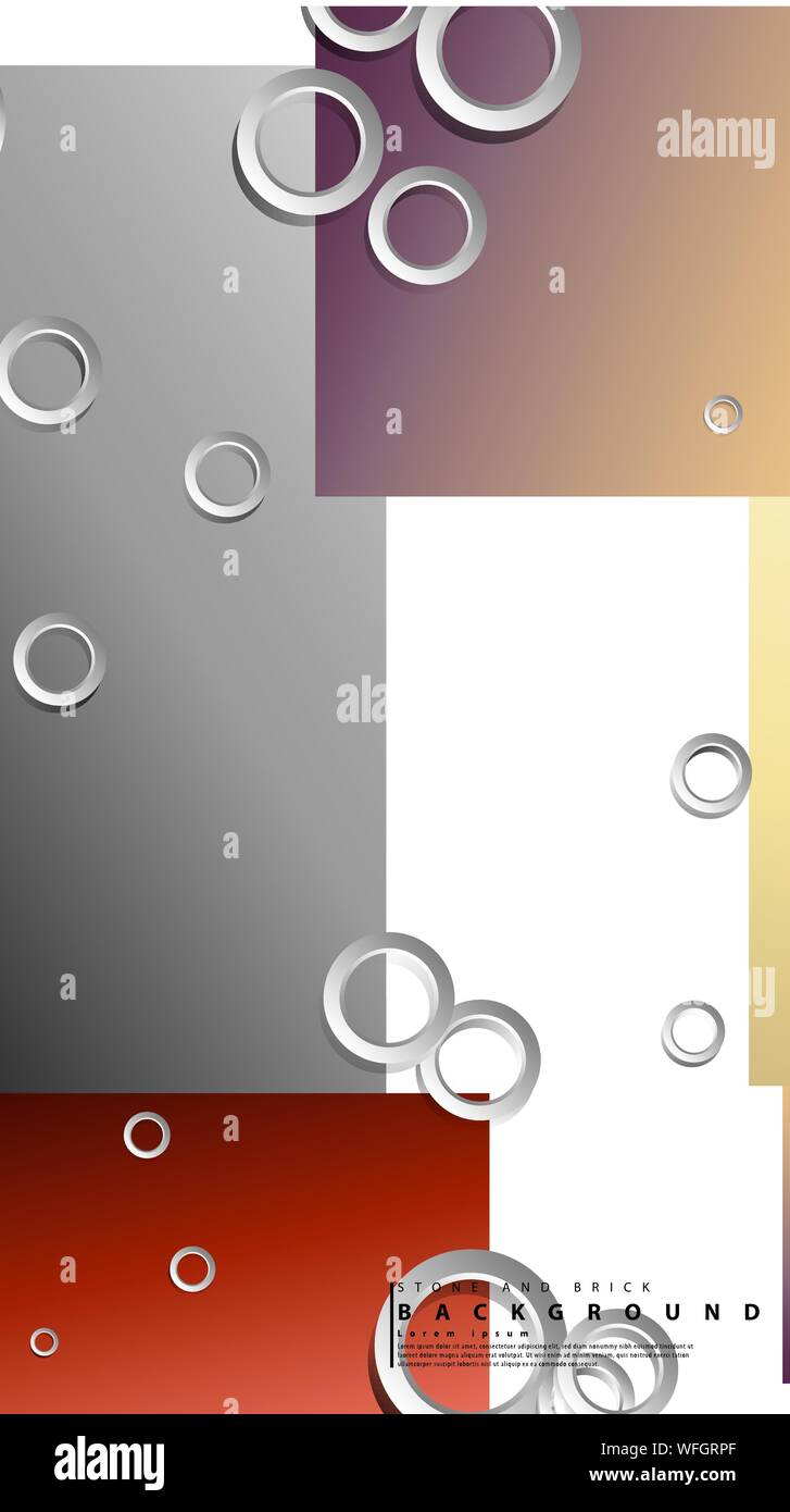 Ring abstract rectangular background with drop shadow. Vector ...