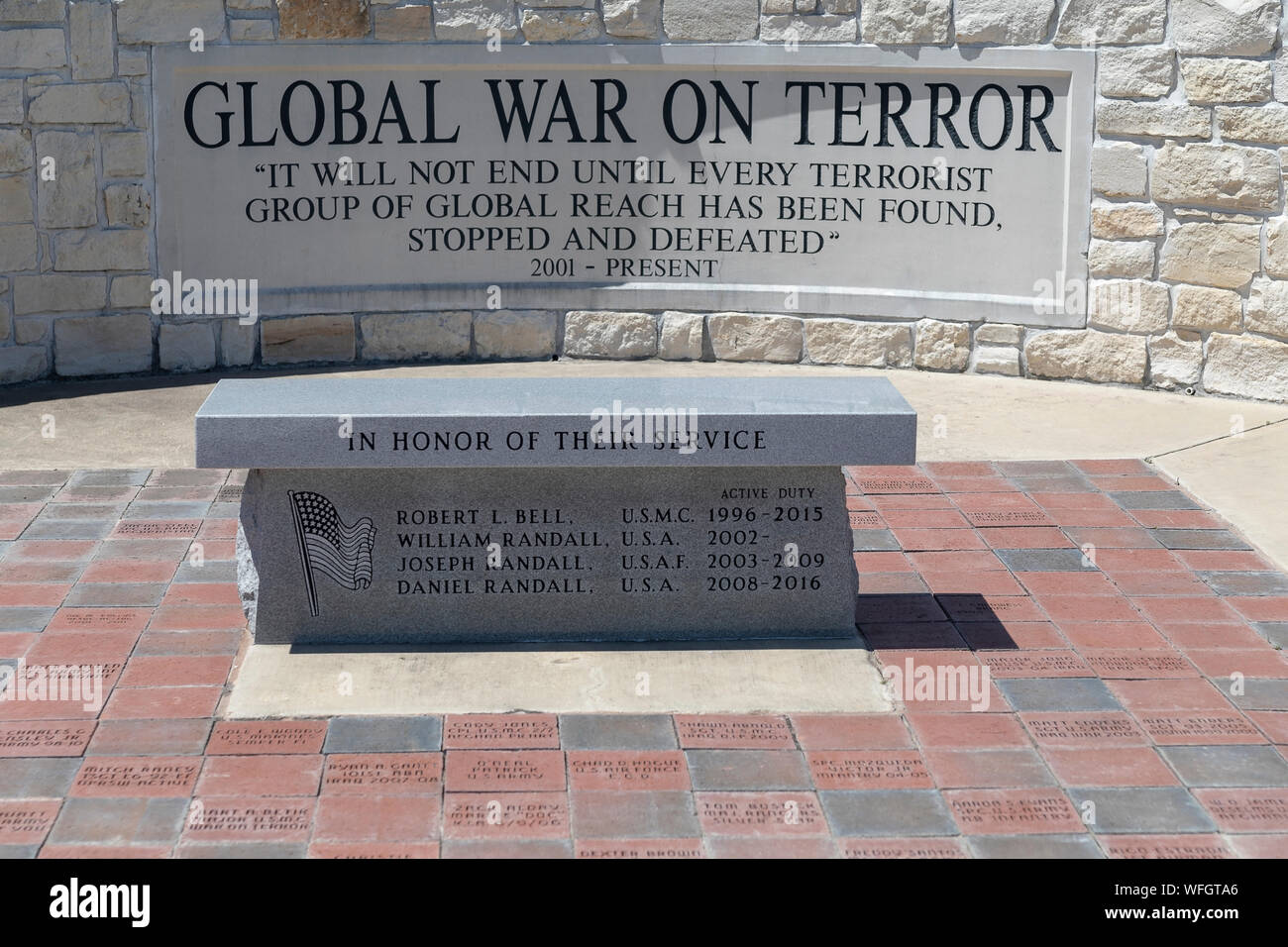 Global War of Terror Memorial Stock Photo