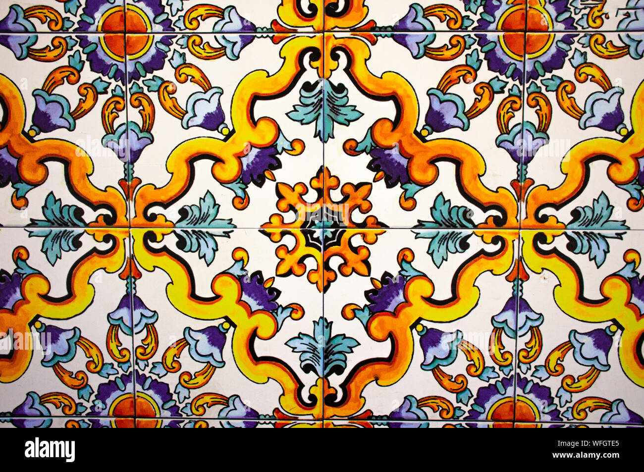 Italy, Sorrento, typical ceramic tile on the Amalfi coast Stock Photo