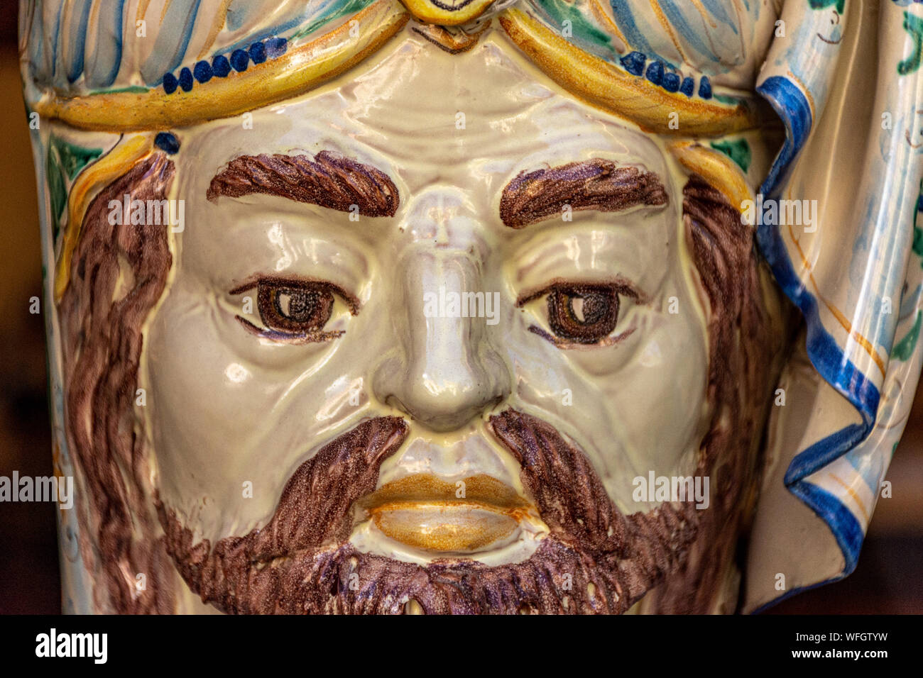 Italy, Sorrento, exhibition of ceramic artifacts typical of the area