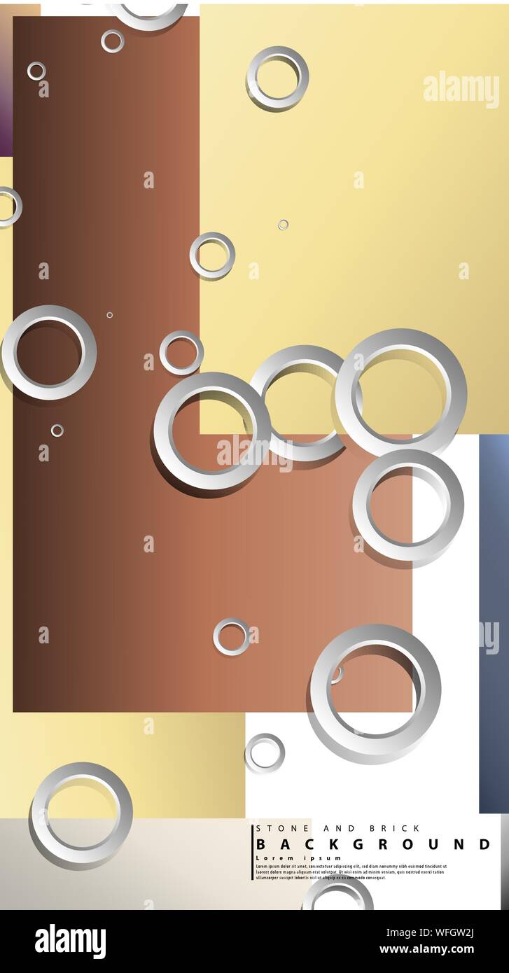 Ring abstract rectangular background with drop shadow. Vector ...