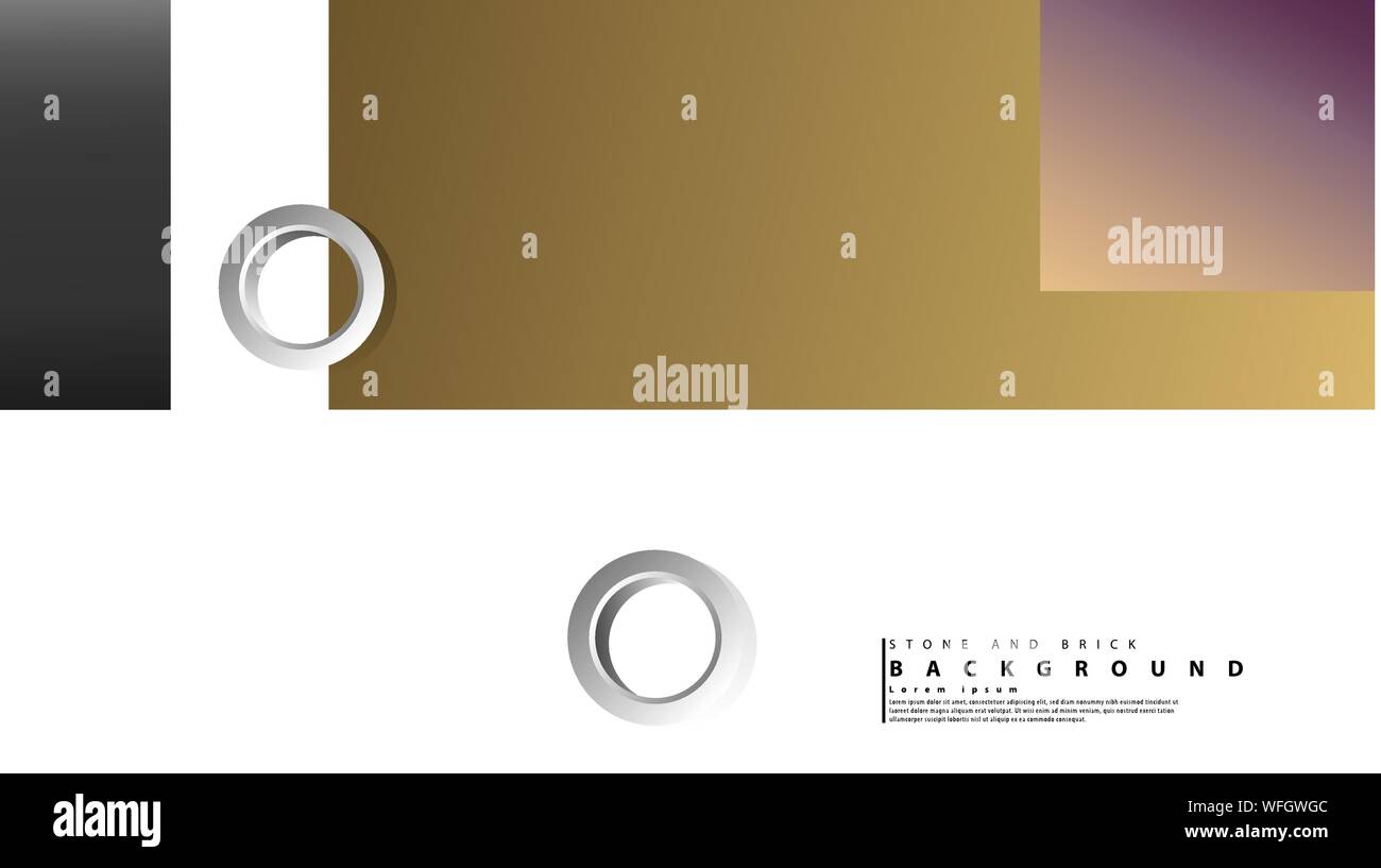 Ring abstract rectangular background with drop shadow. Vector ...
