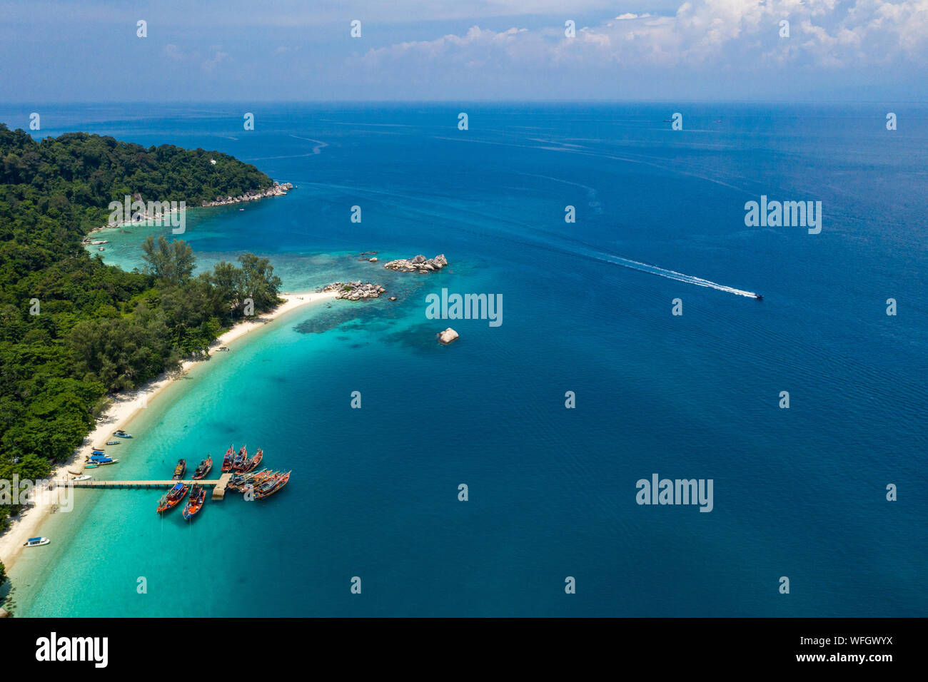 Pulau Perhentian Besar island, Tenrengganu, Malaysia Stock Photo