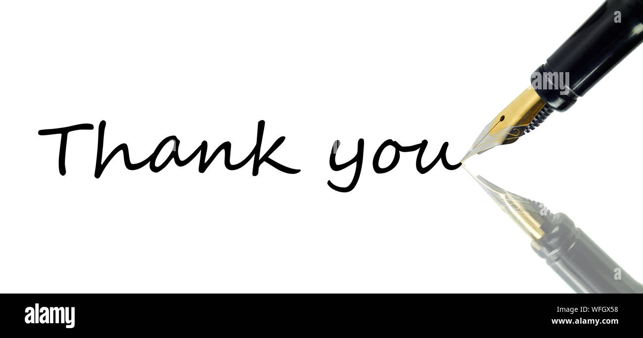 Thank You Writing Pen High Resolution Stock Photography and Images - Alamy