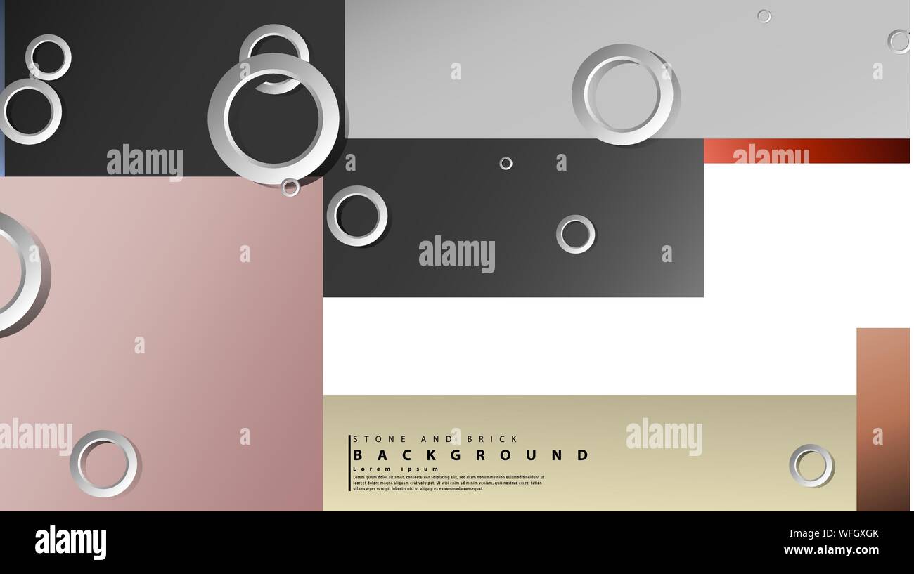 Ring abstract rectangular background with drop shadow. Vector ...