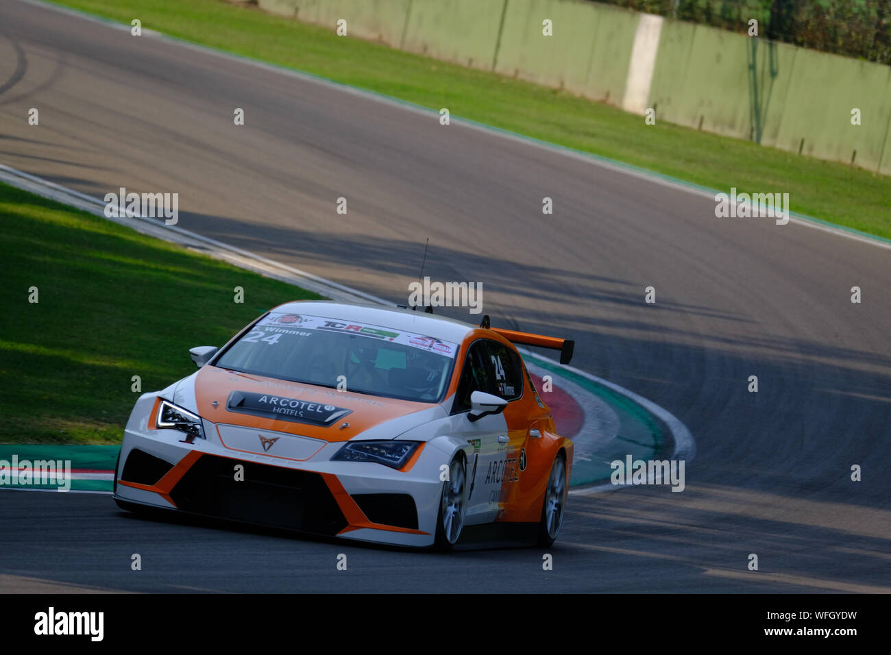 FELIX WIMMER (TEAM WIMMER WERK MOTORSPORT CUPRA LEON TCR 2018 #24) during  Tcr Italy Touring Car Championship (race 2), Imola, Italy, 01 Sep 2019, Moto  Stock Photo - Alamy