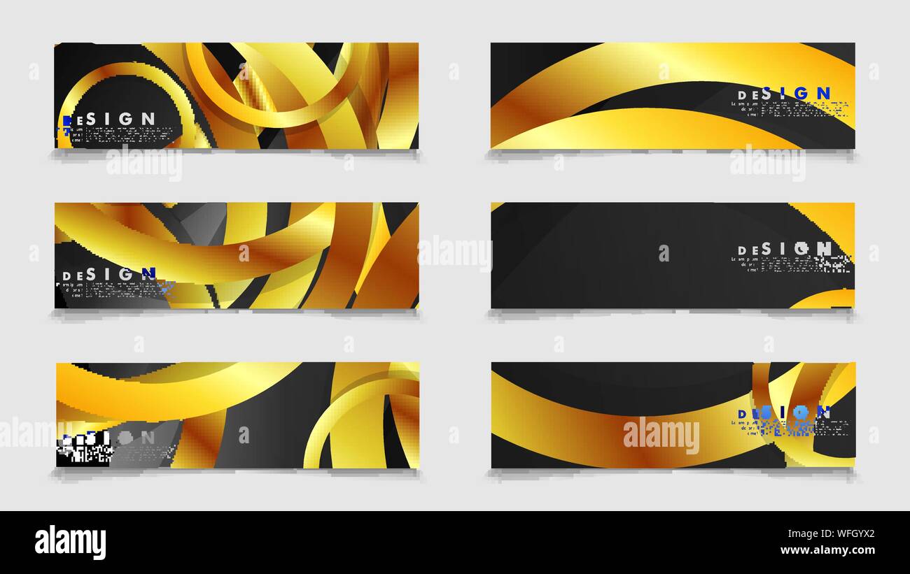 Banners with abstract metal vector backgrounds with luxurious shiny ...