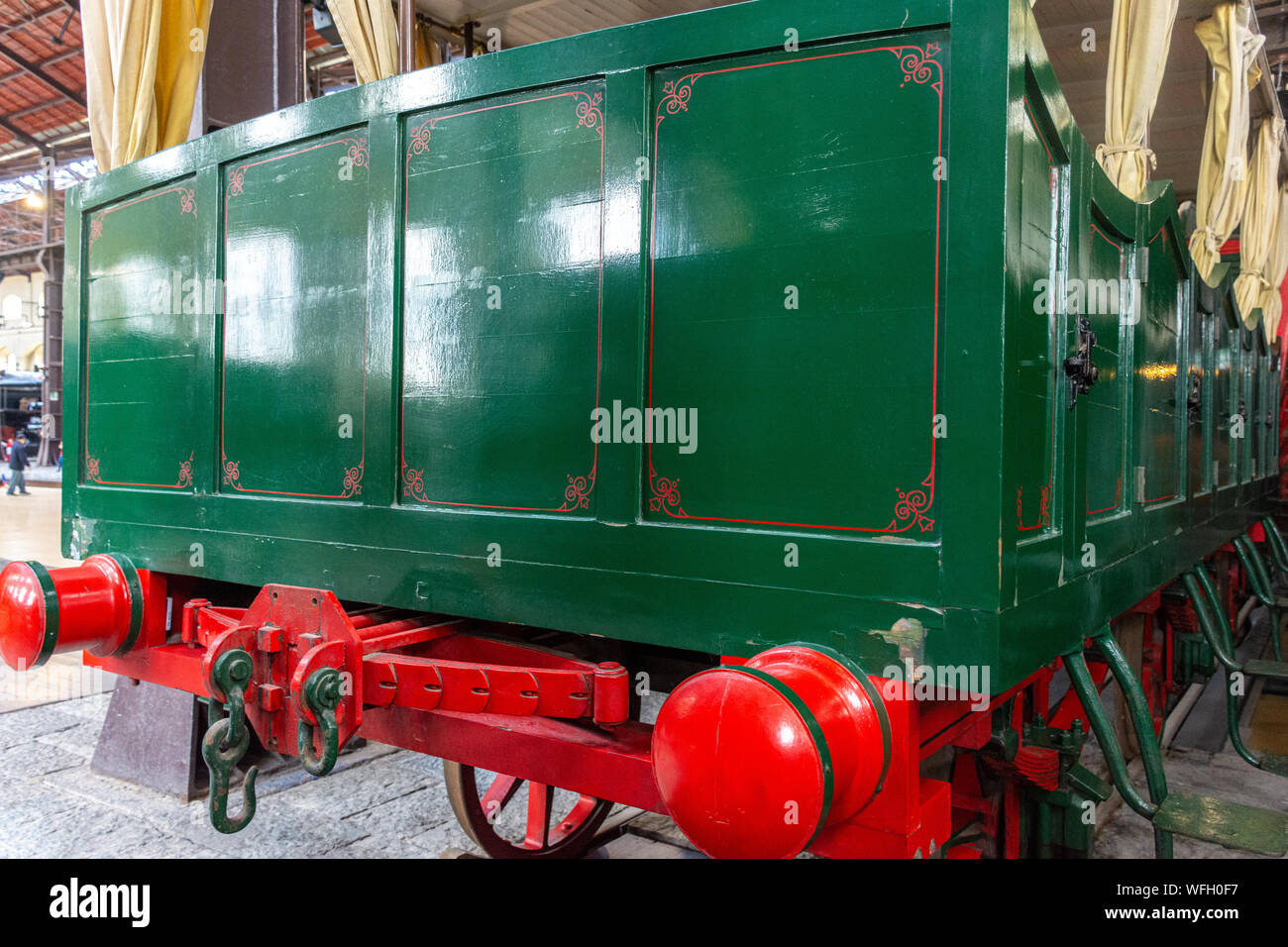 Old restored train carriage Stock Photo Alamy