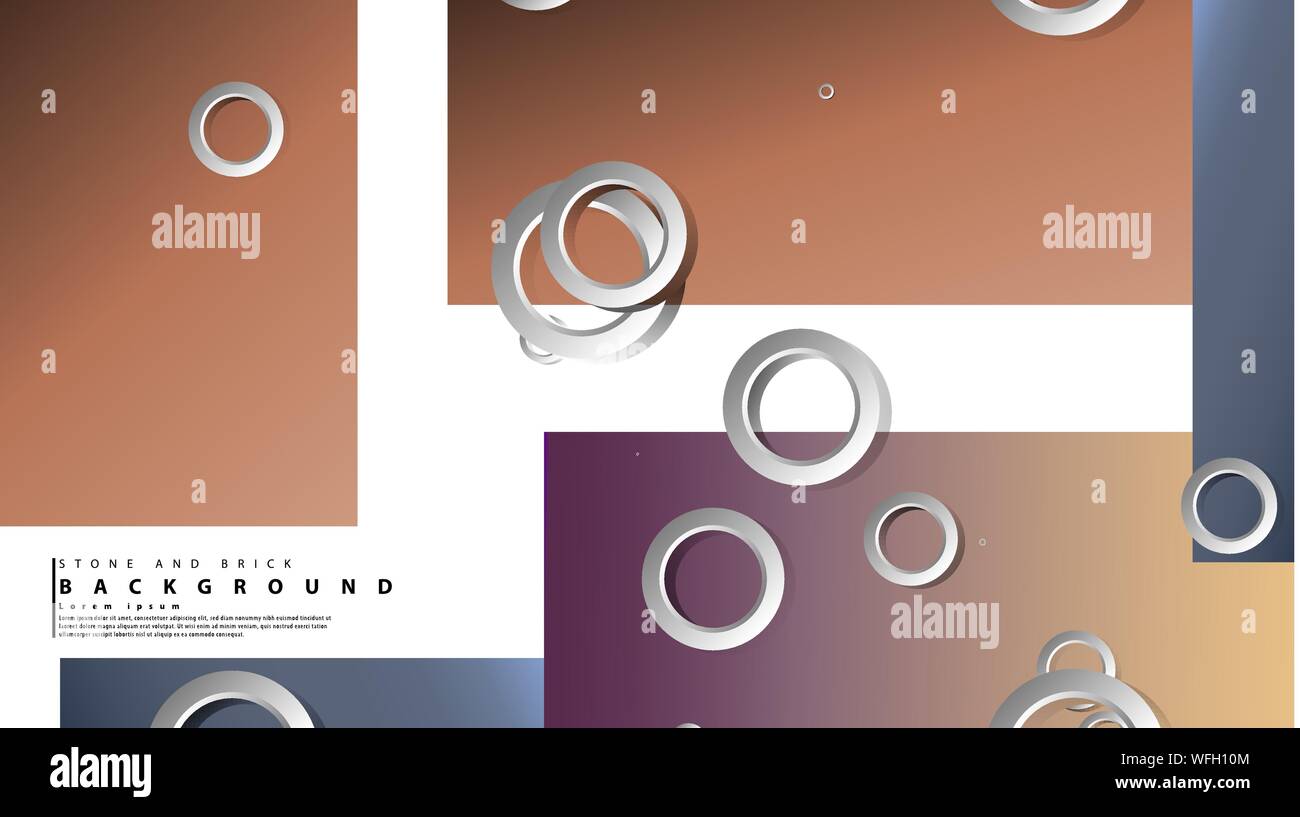 Ring abstract rectangular background with drop shadow. Vector ...