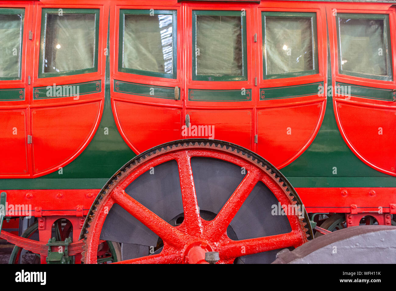 Old restored train carriage Stock Photo Alamy