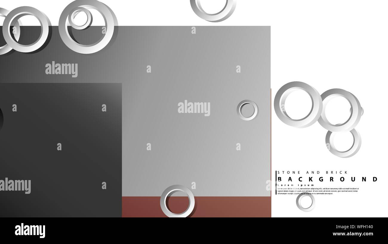 Ring abstract rectangular background with drop shadow. Vector ...