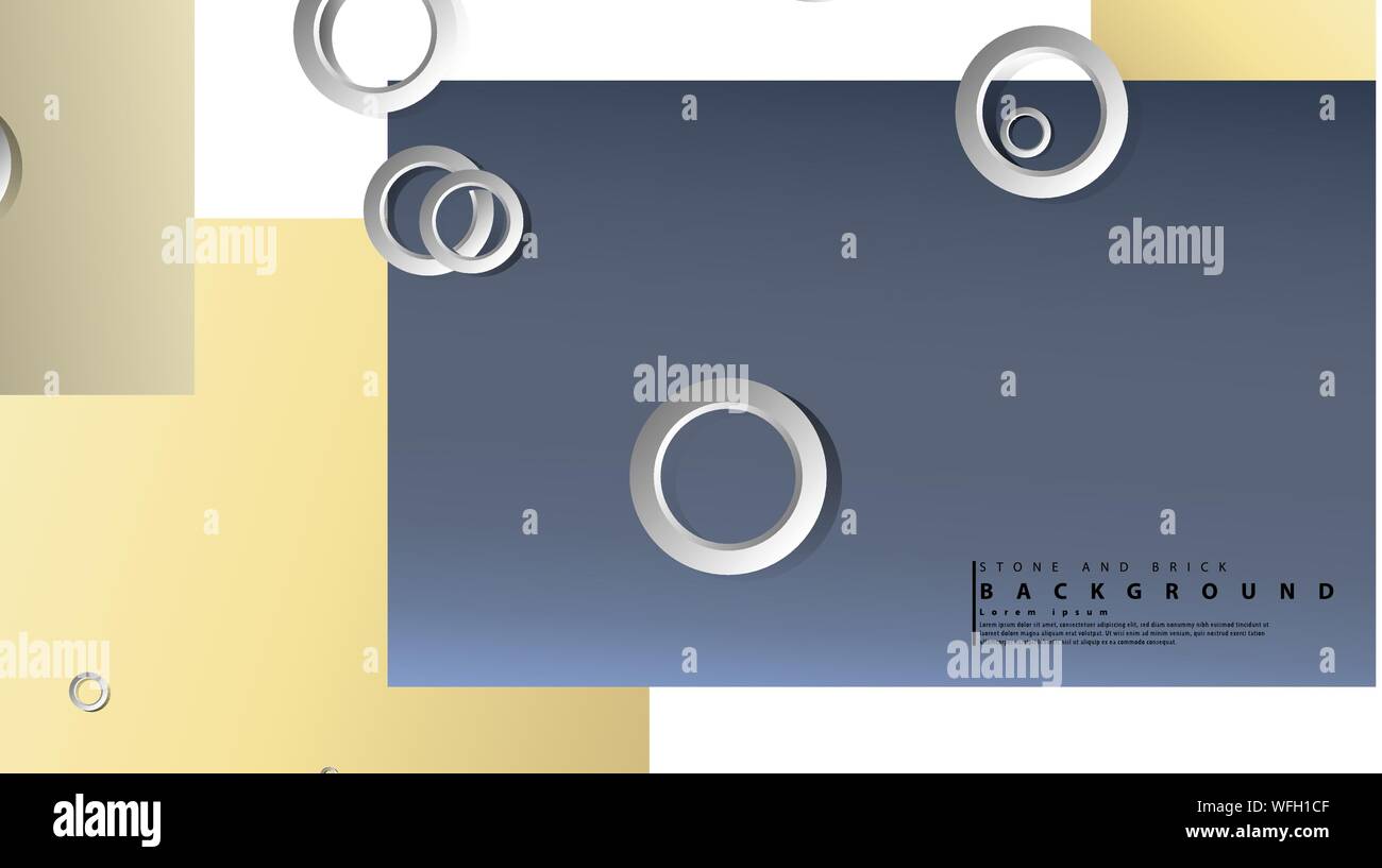 Ring abstract rectangular background with drop shadow. Vector ...