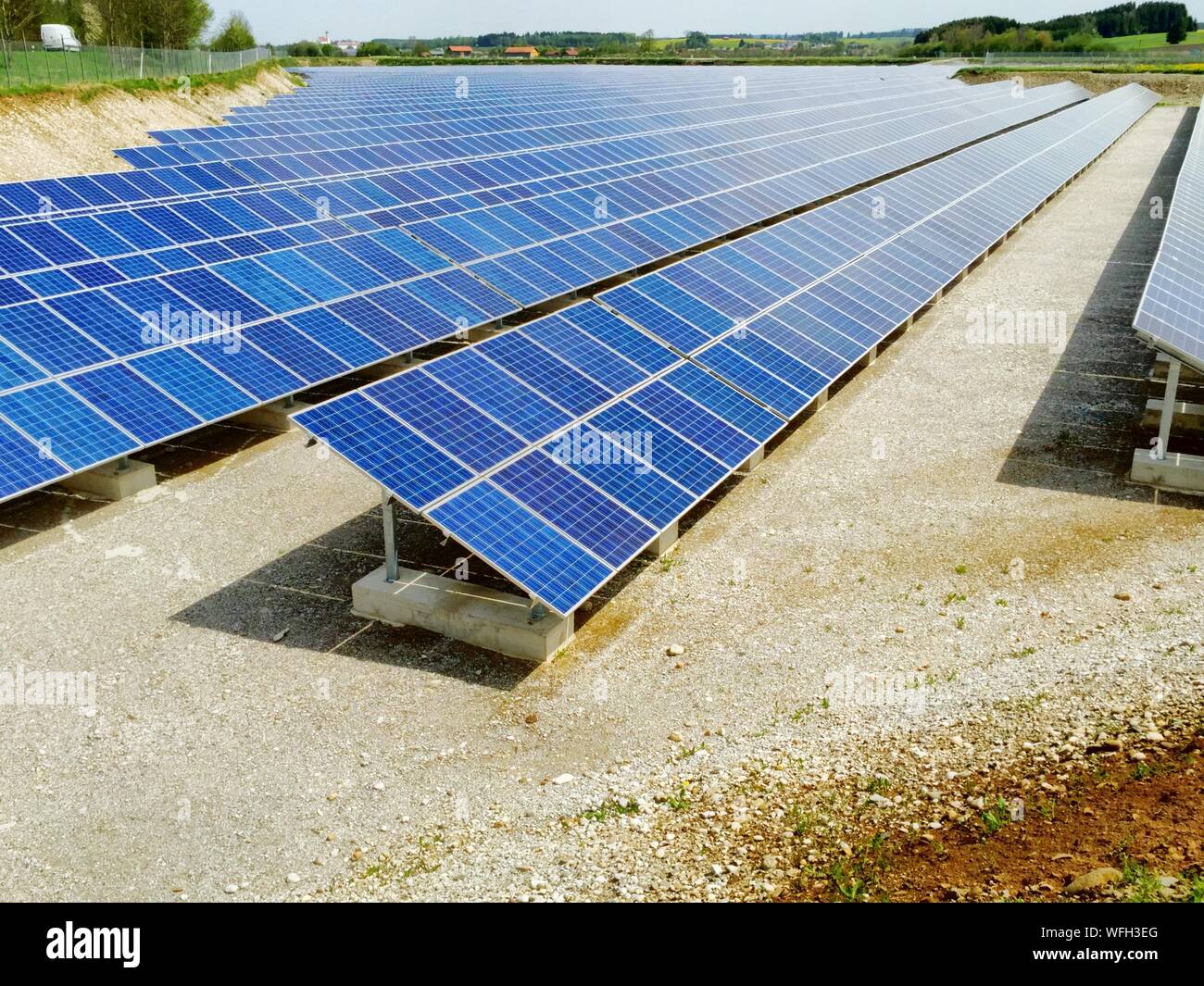Field Of Solar Plates Stock Photo Alamy