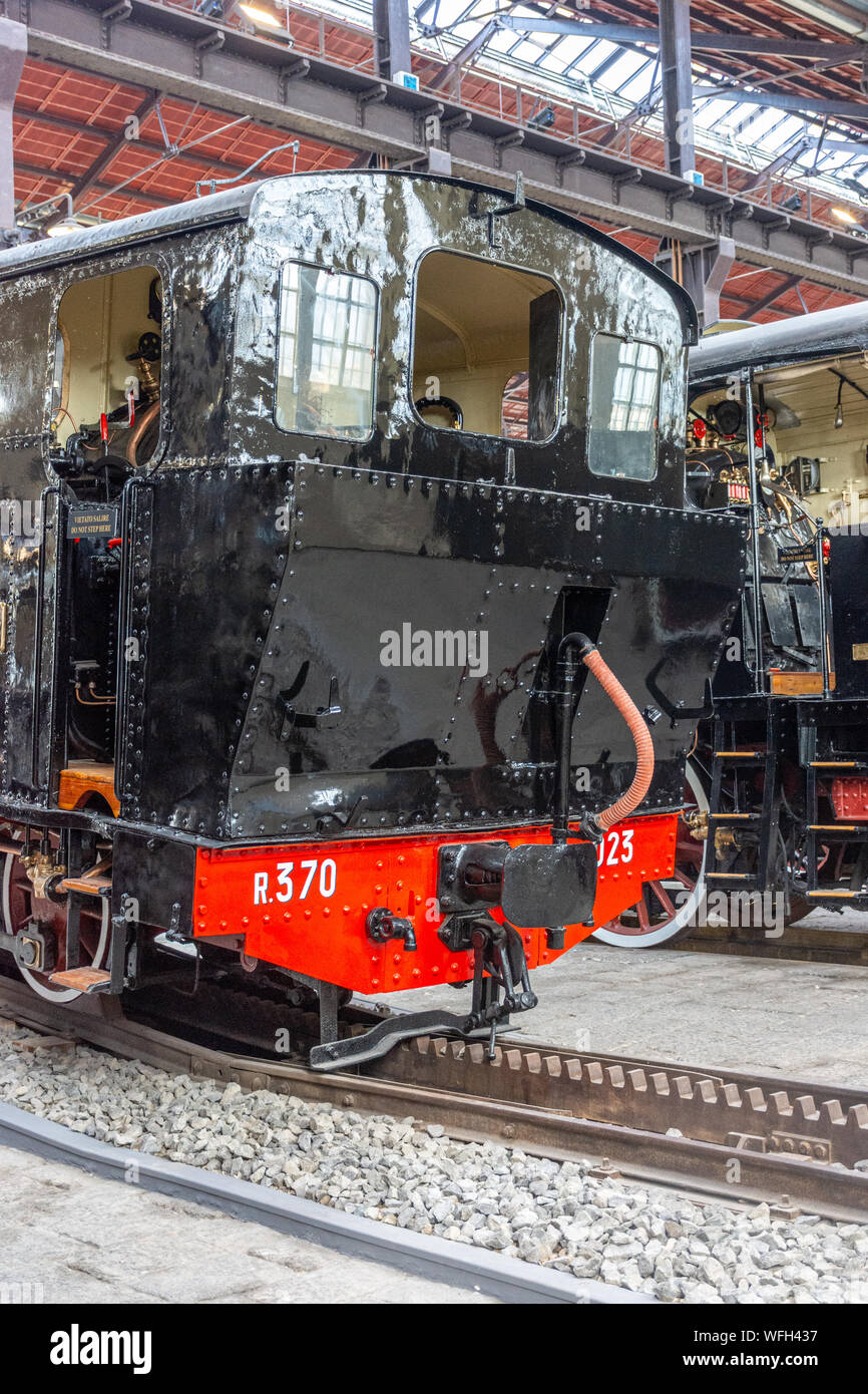 Details of restored antique steam locomotive Stock Photo - Alamy