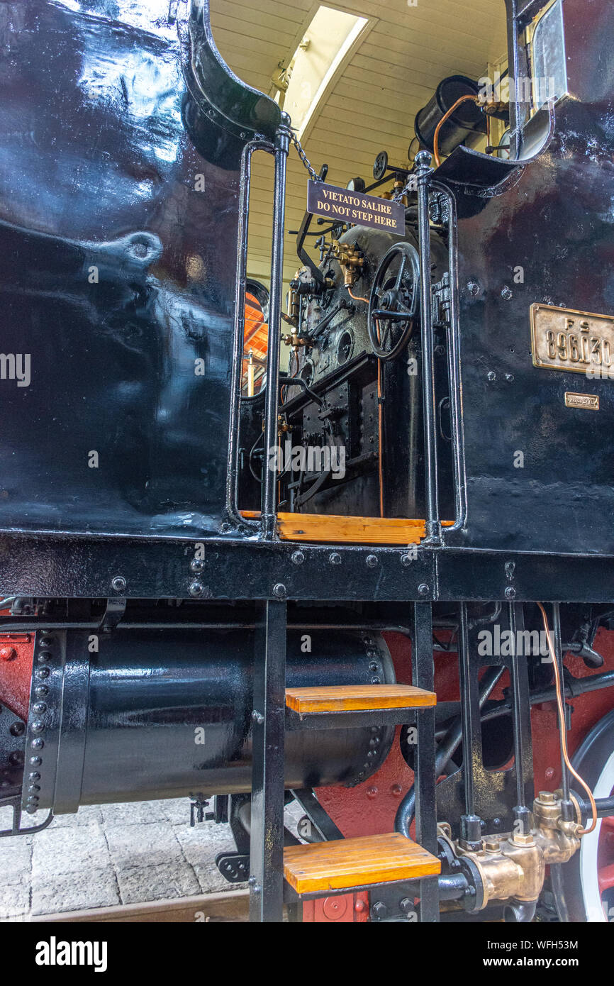 Details of restored antique steam locomotive Stock Photo - Alamy