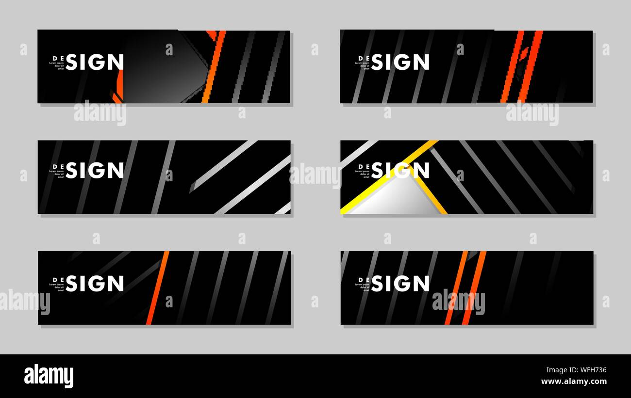 A set of modern vector banners with a line background Stock Vector ...