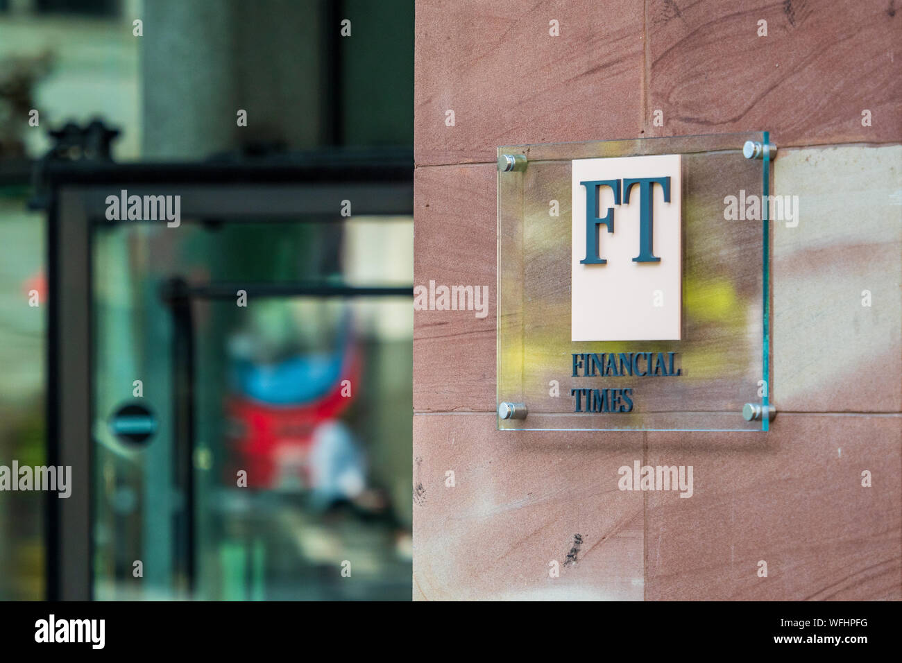 FT London HQ Financial Times Headquarters at Bracken House in the City of London Financial District. The FT returned to its historic home in 2019. Stock Photo