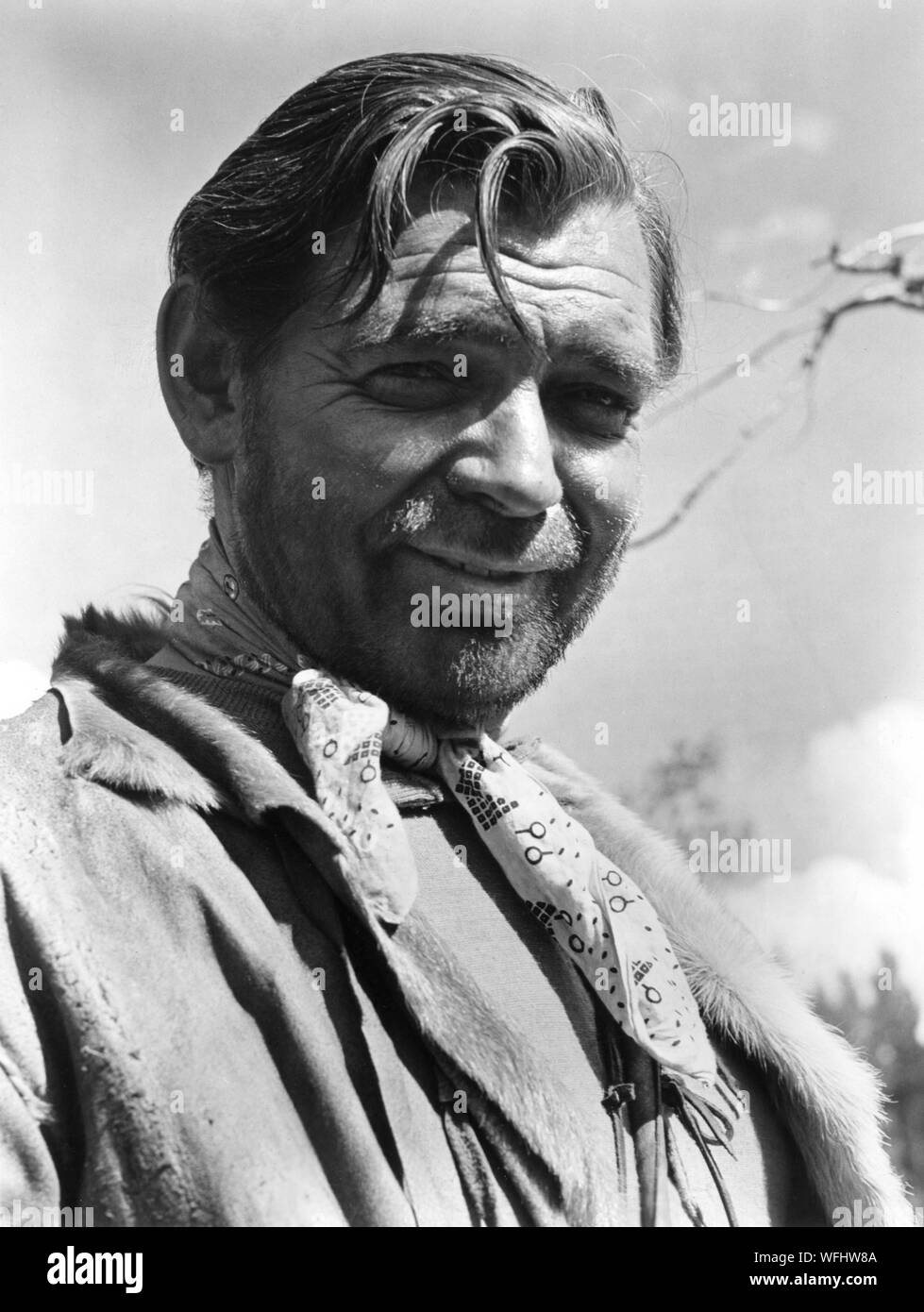 CLARK GABLE as Flint Mitchell in ACROSS THE WIDE MISSOURI 1951 director William A. WELLMAN screenplay Talbot Jennings book Bernard DeVoto Metro Goldwyn Mayer Stock Photo