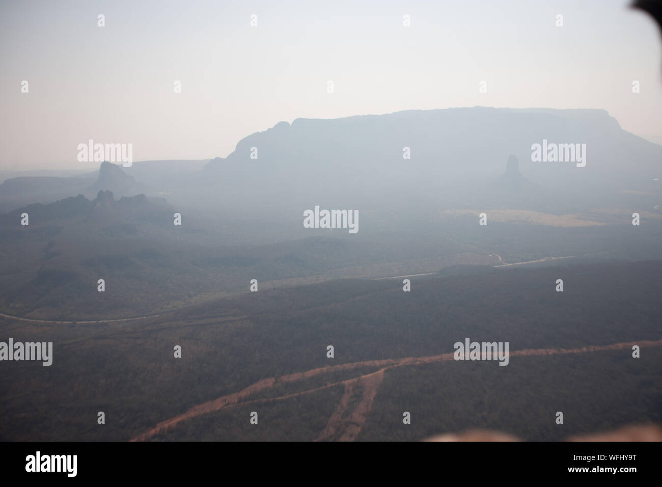 SUCRE, OP - 29.08.2019: LAND BURNED BY FIRES IN BOLIVIA - It overflows through Robore's, wherwhere it can be seen that the fire caused by the fire. (Photo: Gaston Brito/Fotoarena) Credit: Foto Arena LTDA/Alamy Live News Credit: Foto Arena LTDA/Alamy Live News Stock Photo