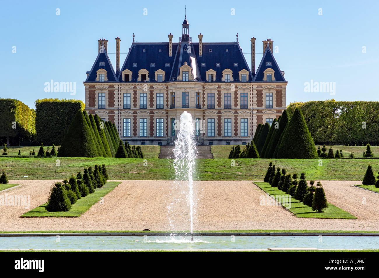 Chateau and parc de Sceaux in summer - Hauts-de-Seine, France Stock Photo
