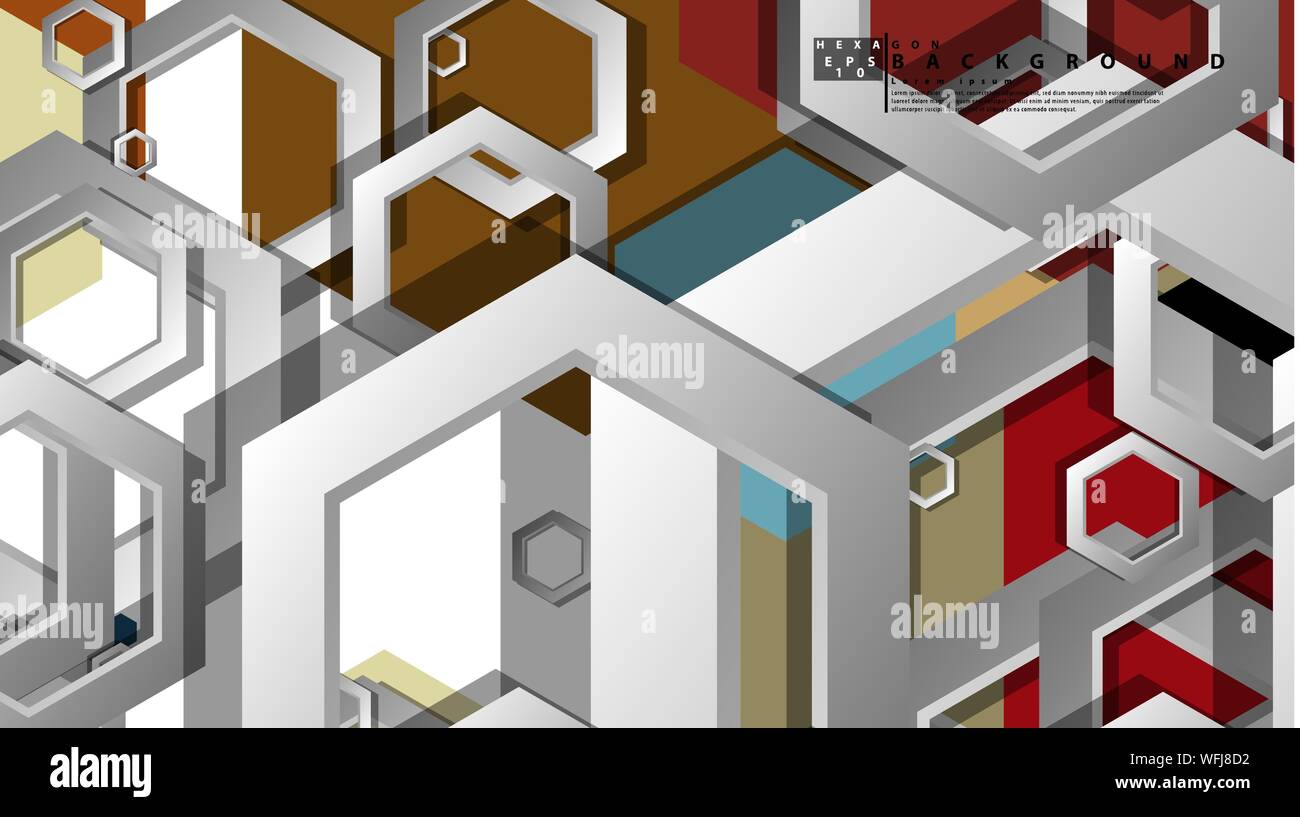 Middle Ag Abstract Background Abstract geometric background with hexagon, middle ages color ...