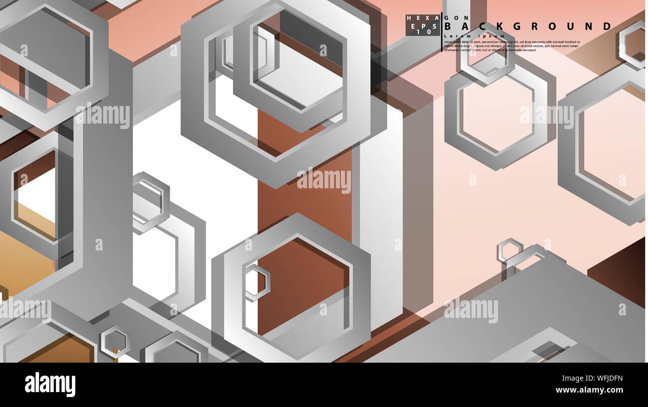 Skin Color Abstract Abstract geometric background with hexagons skin color composition ...