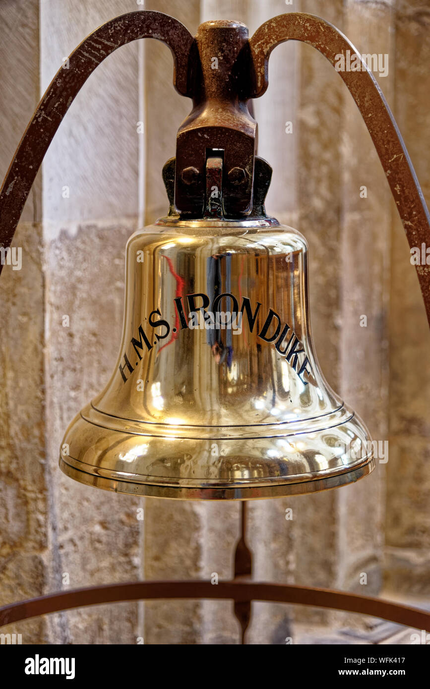 Interior of Winchester Cathedral, Hampshire, England with HMS Iron Duke