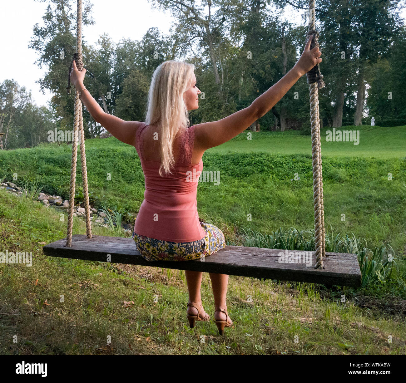 Dreaming swinging hair hi-res stock photography and images - Alamy