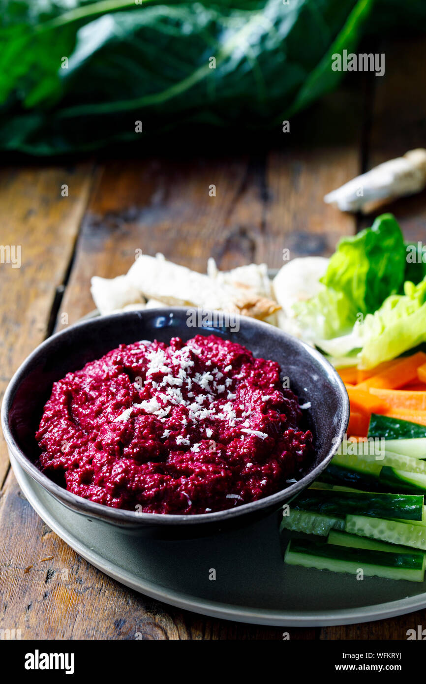 Beetroot and horseradish dip Stock Photo Alamy