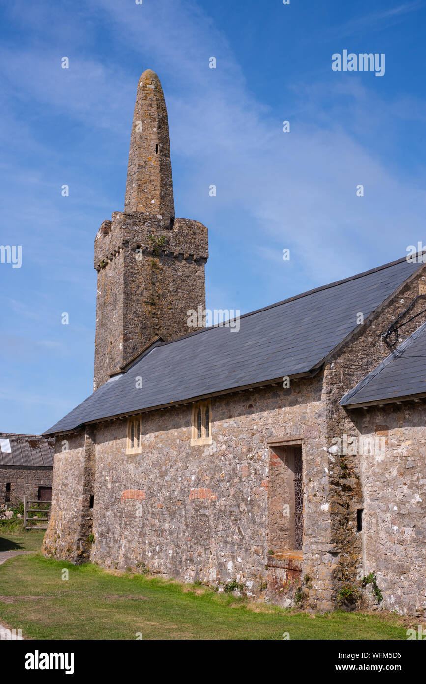The old Abbey on Caldey Island number 3862 Stock Photo