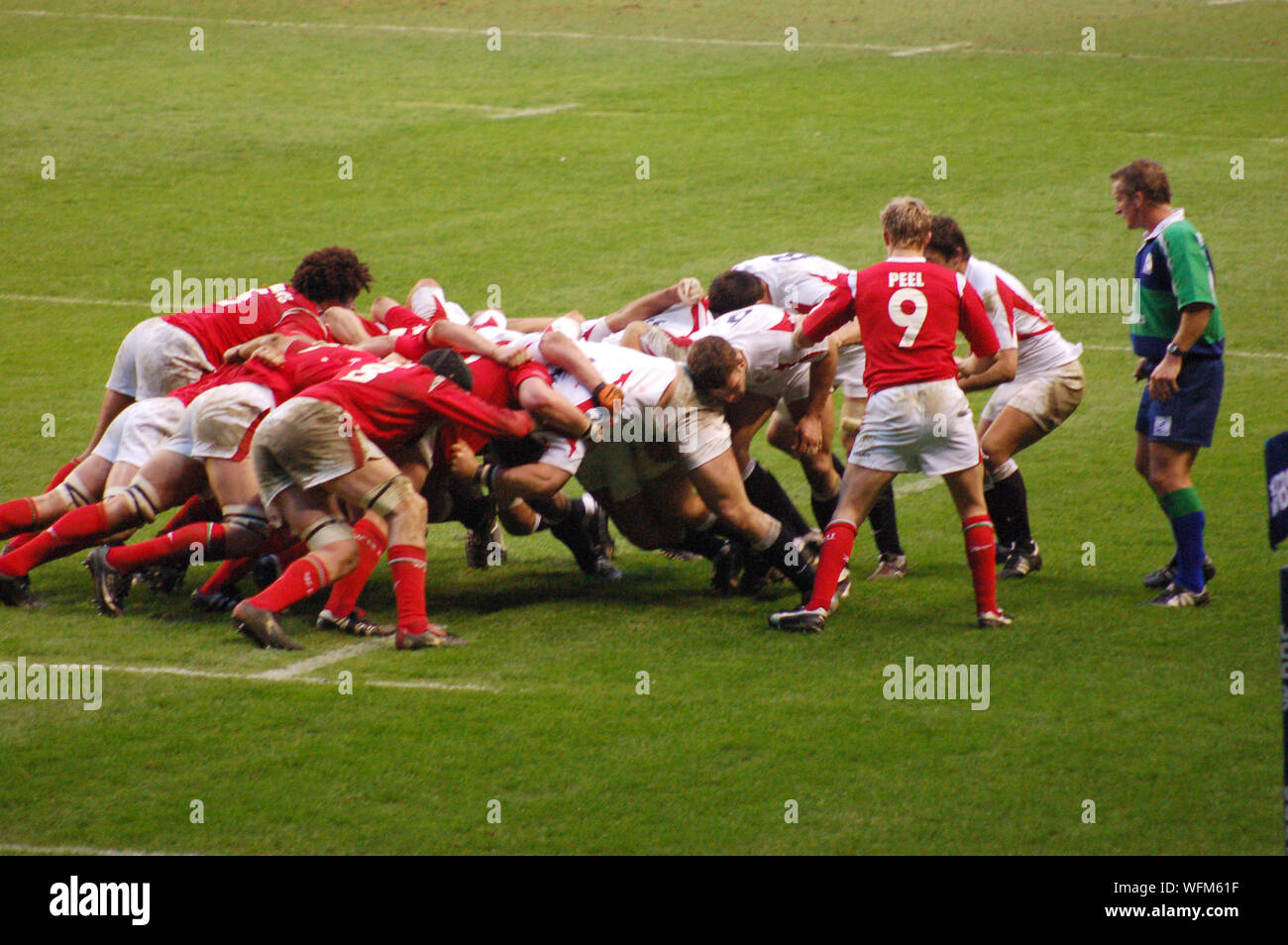 Power of the English scrum number 2351 Stock Photo