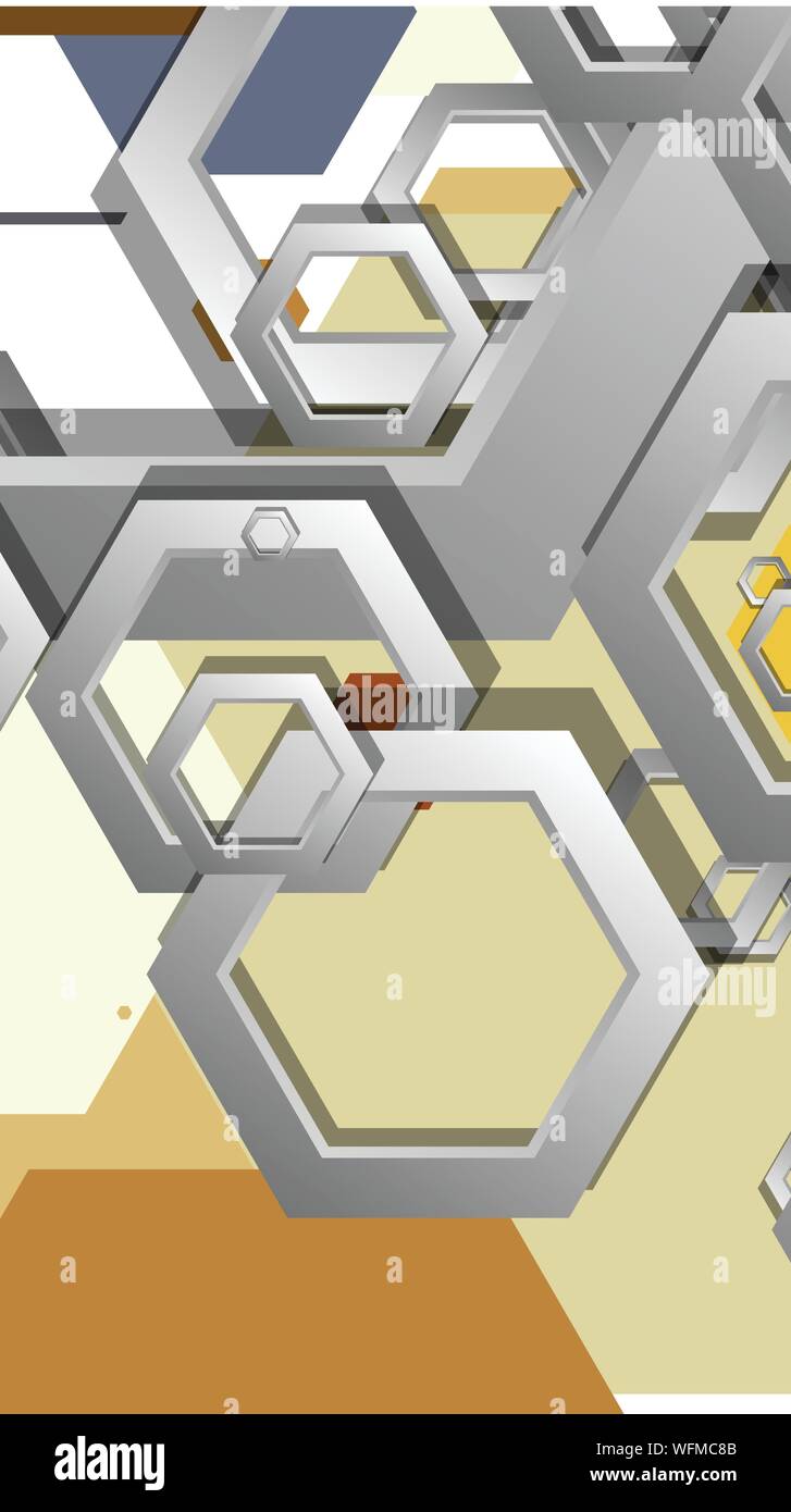 Middle Ag Abstract Background Abstract geometric background with hexagon, middle ages color ...