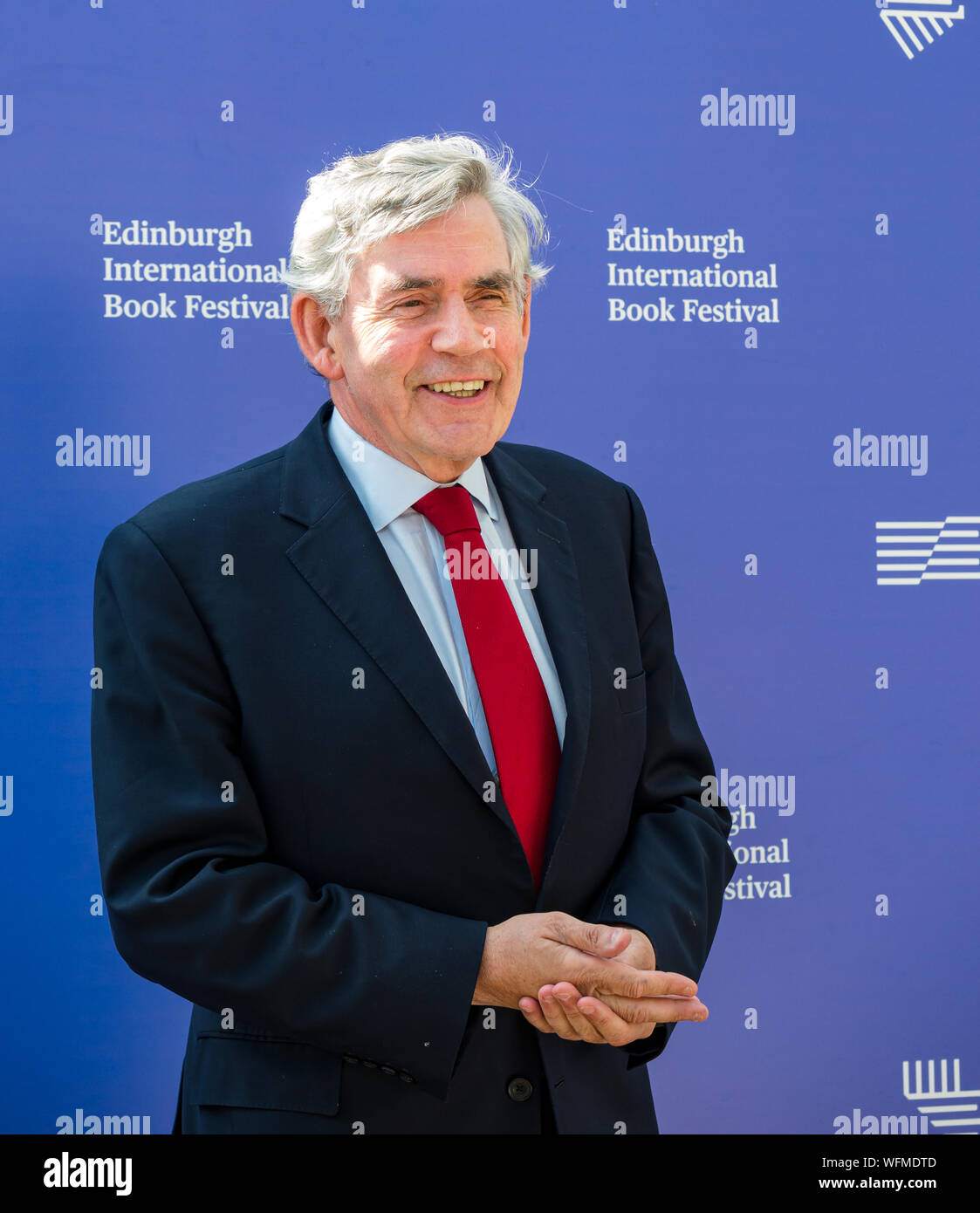 Gordon Brown, former Prime Minister and Leader of the Labour Party at Edinburgh International Book Festival 2019, Scotland, UK Stock Photo