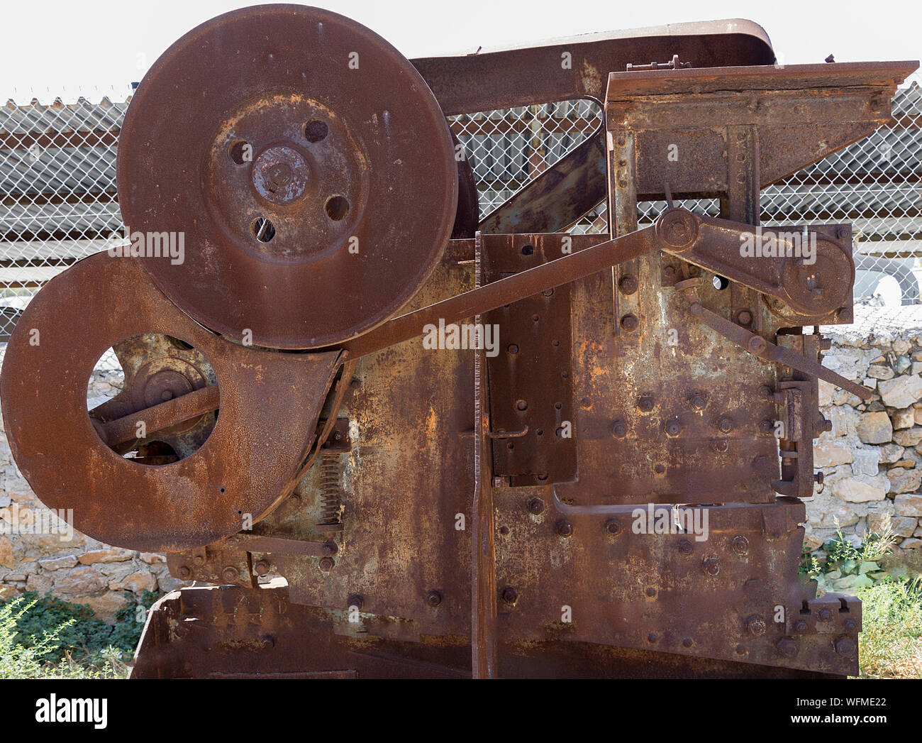 Old rusty weathered industrial  forgoten machinery . Stock Image. Stock Photo