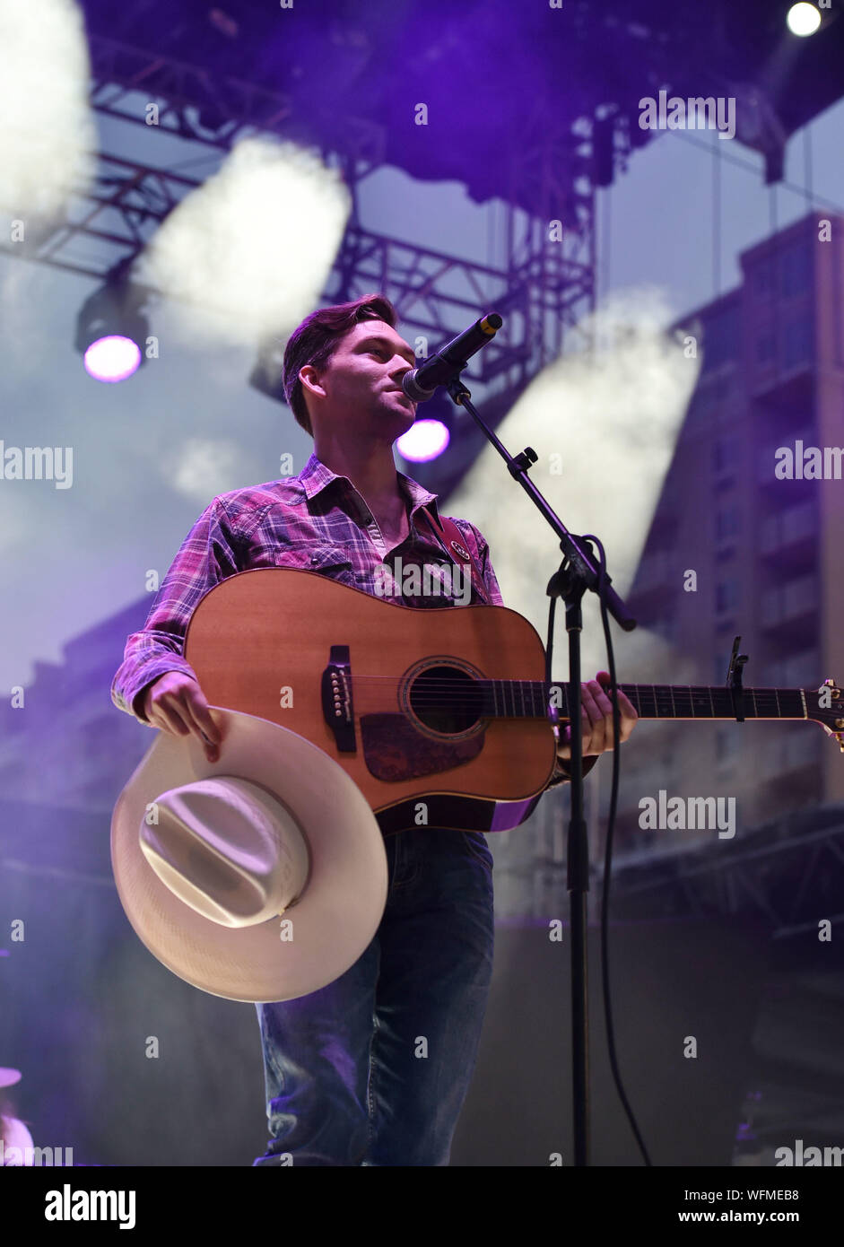 Virginia Country Singer August 30, 2019, Virginia Beach, Virginia, USA: American Music Festival ...