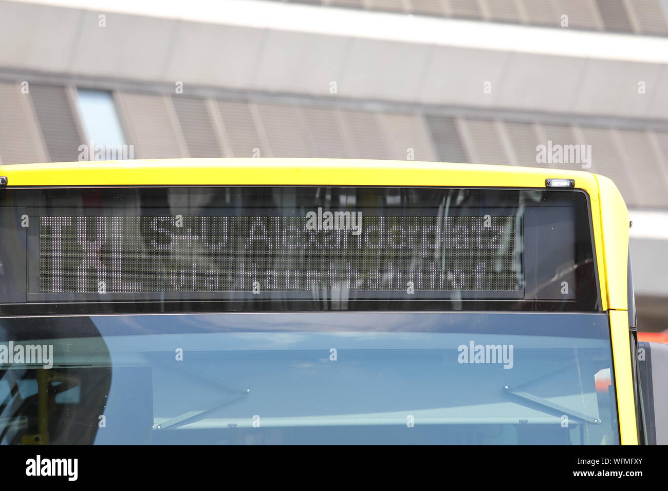 TXL Berlin Tegel airport shuttle bus sign Berlin Germany Stock Photo